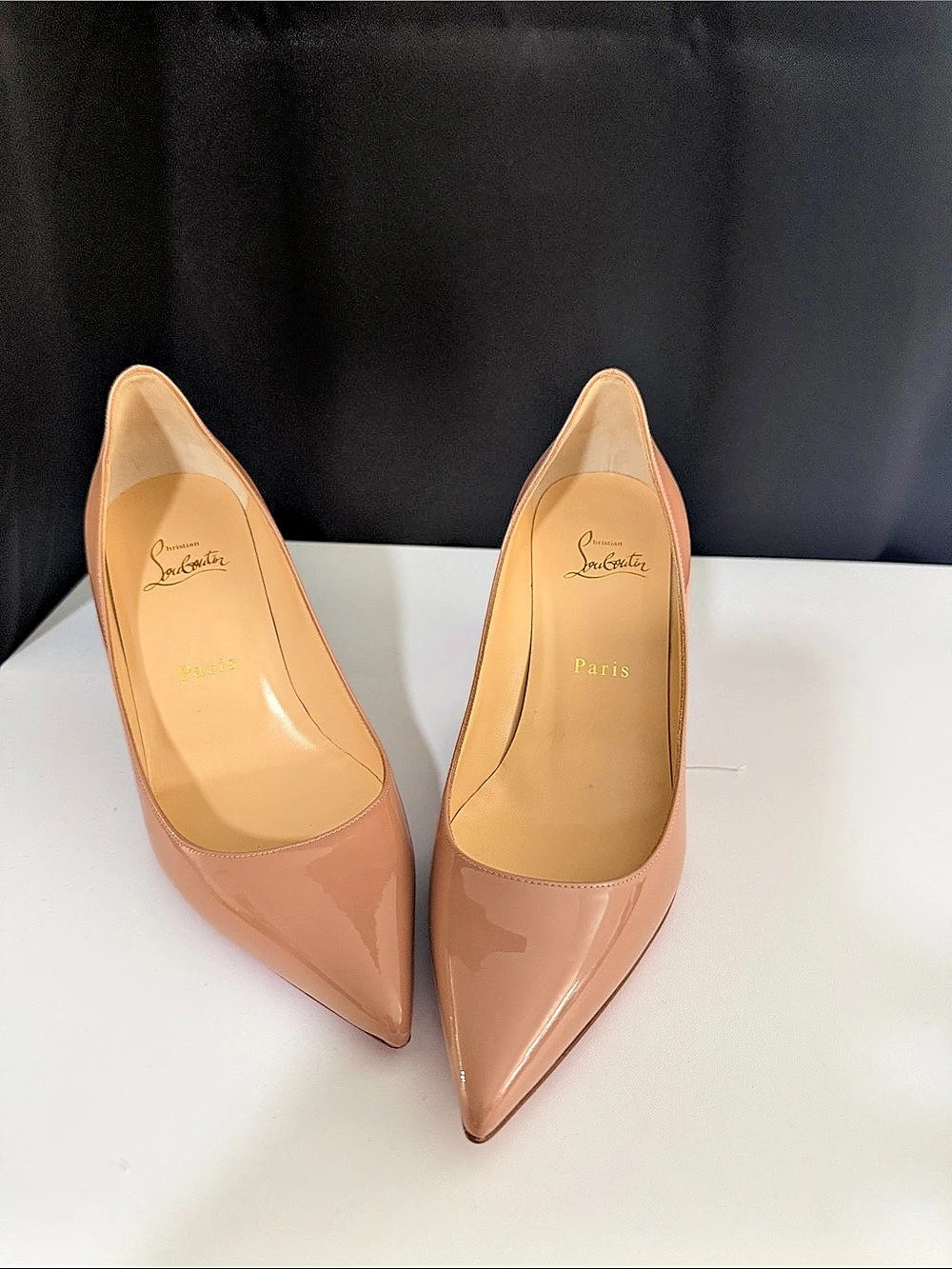 Christian Louboutin Kate 70 Patent Leather Pumps Pink